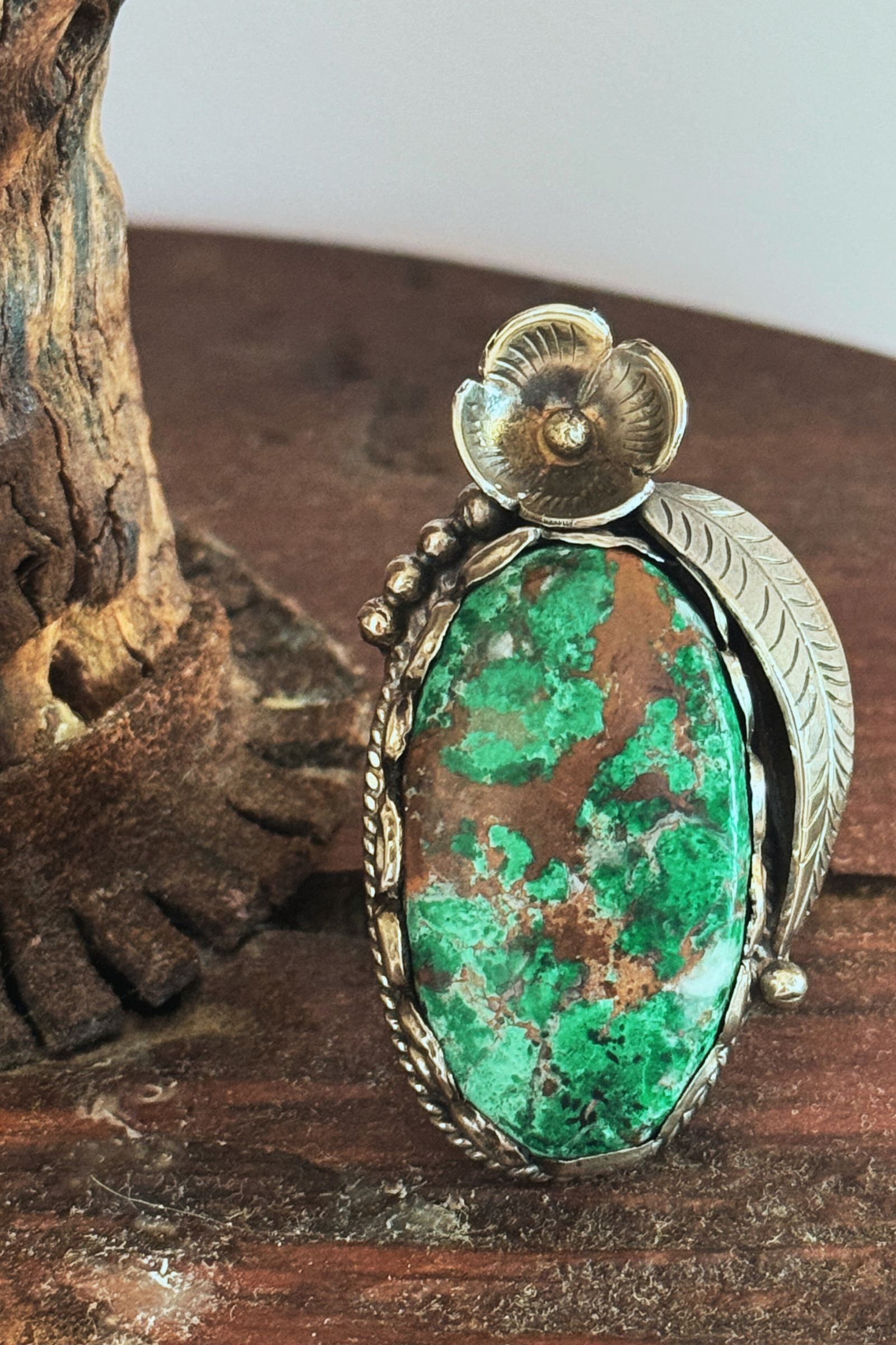 Adjustable Tibetan Silver Turquoise Statement Ring | One-of-a-Kind (002)