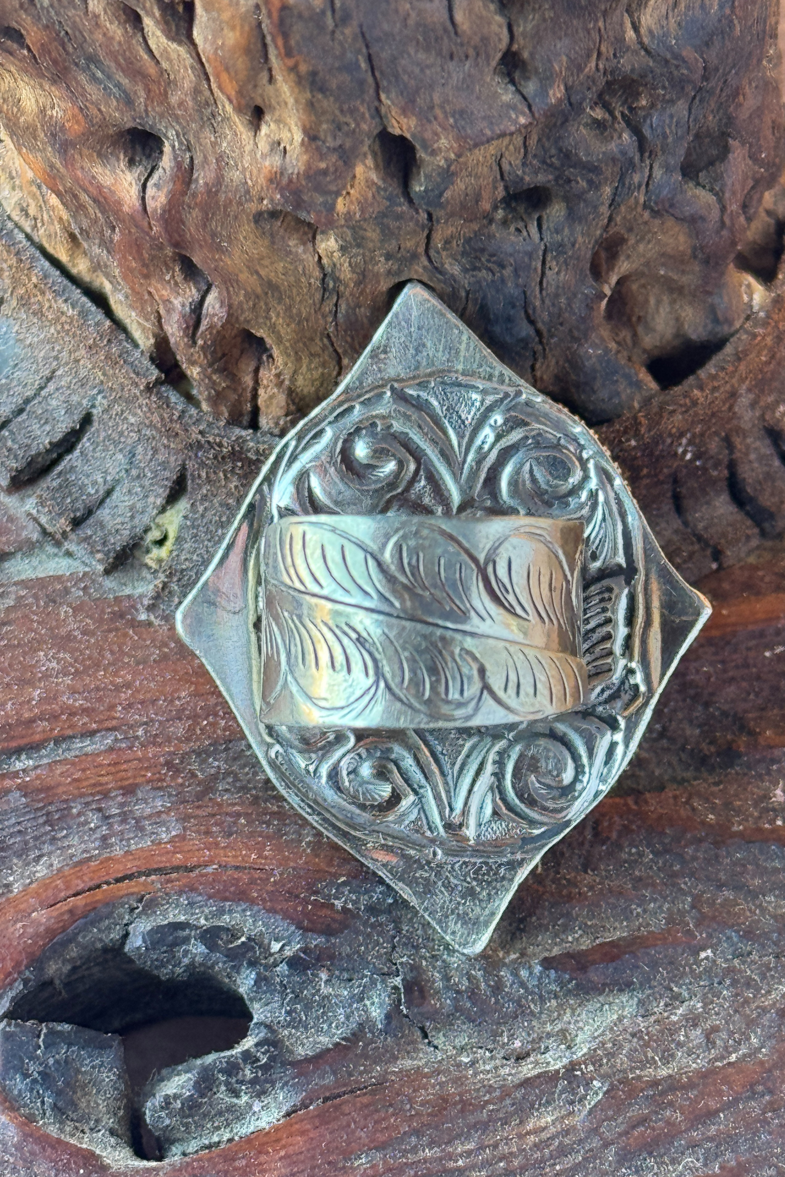 Adjustable Tibetan Silver Turquoise Ring | One-of-a-Kind (011)