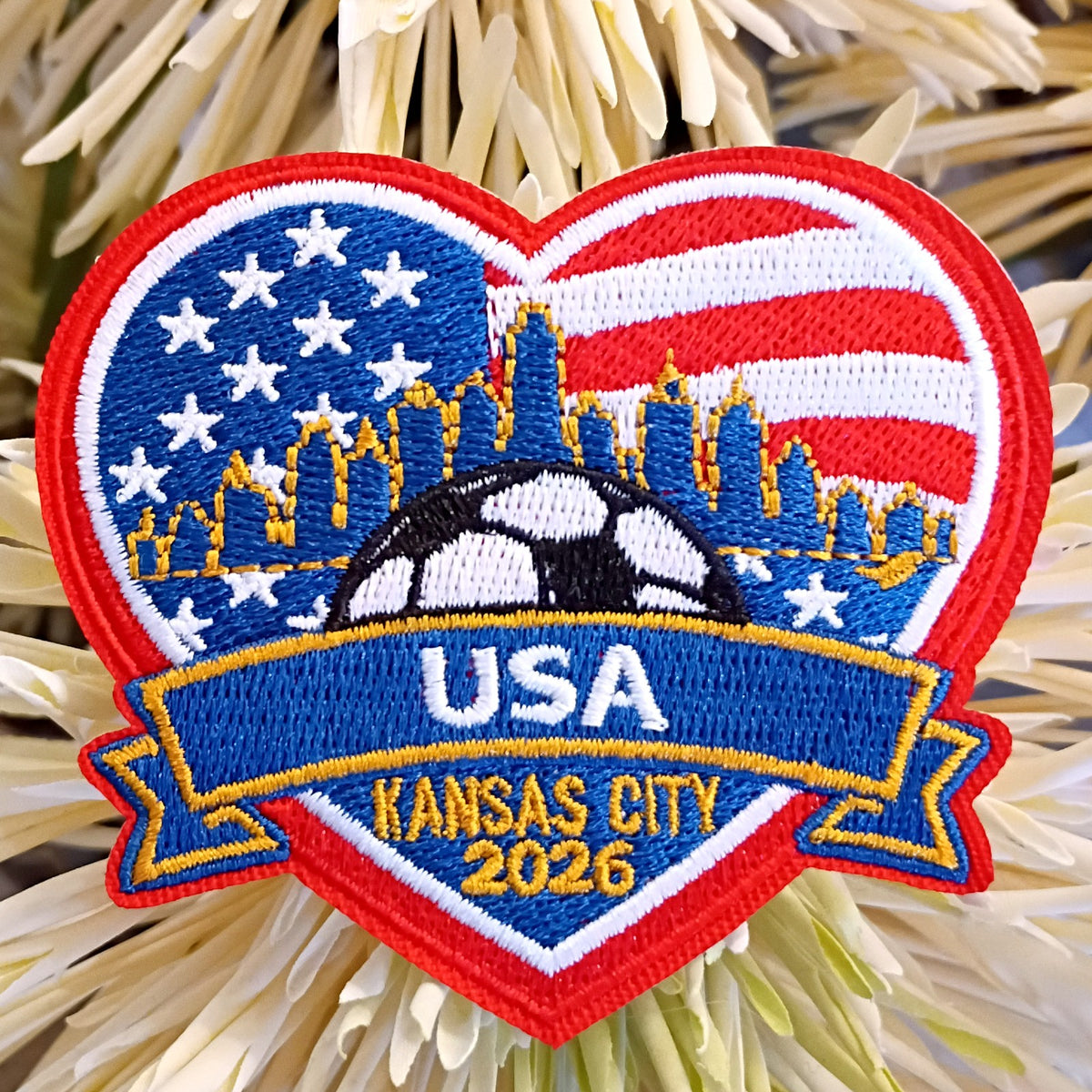 KC Heart USA Soccer 2026 Embroidered Patch — Cactus Creek Shop