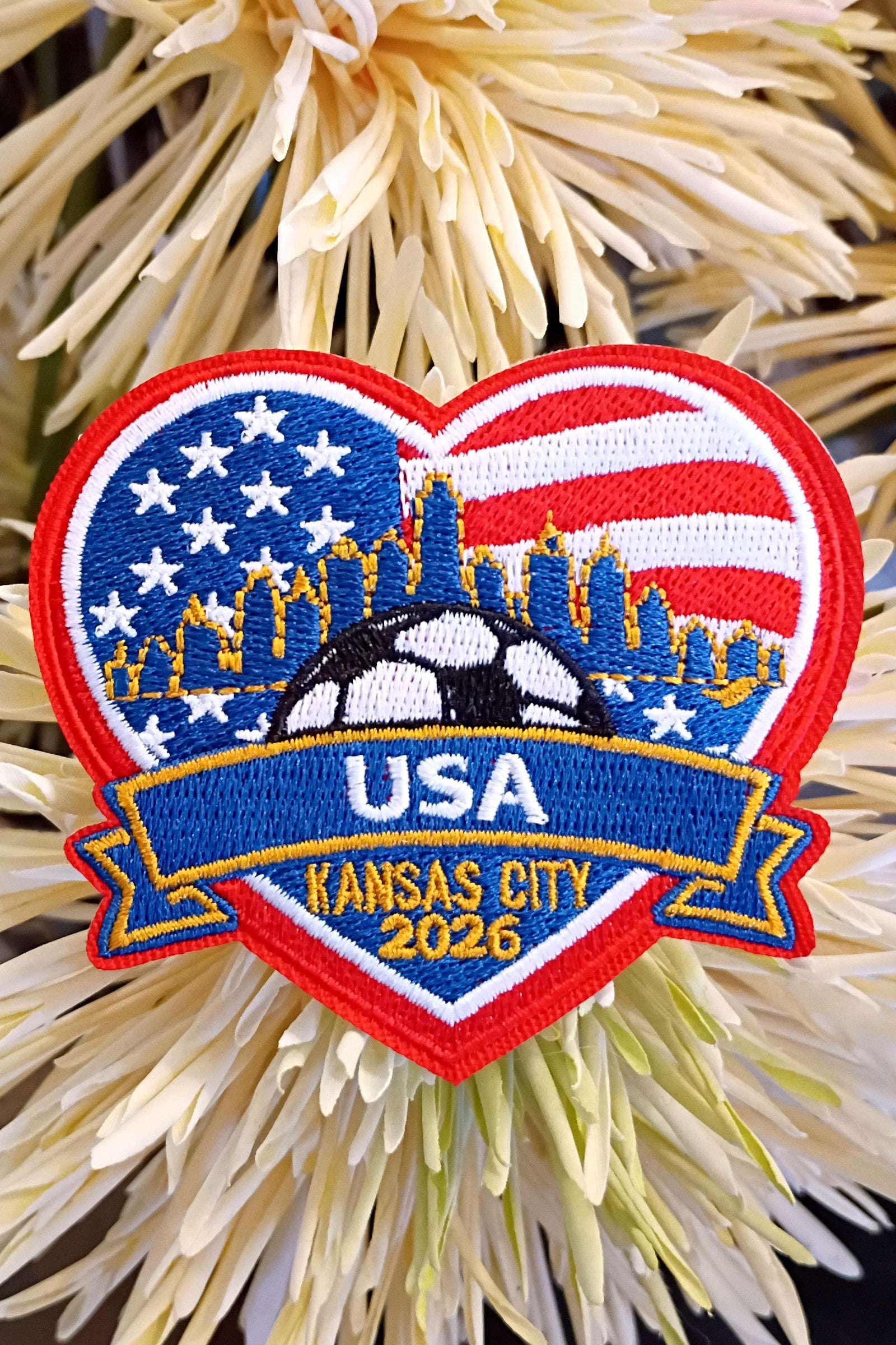 KC Heart USA Soccer 2026 Embroidered Patch