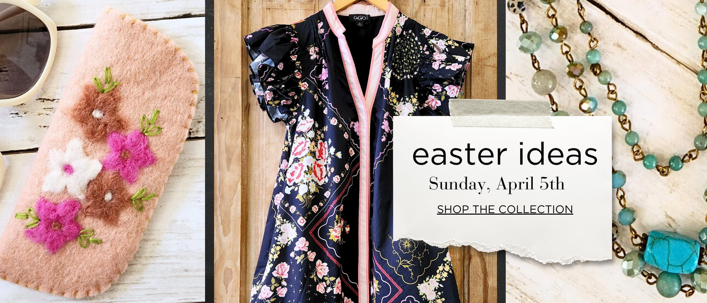 easter ideas sunglass case dress and turquoise necklace