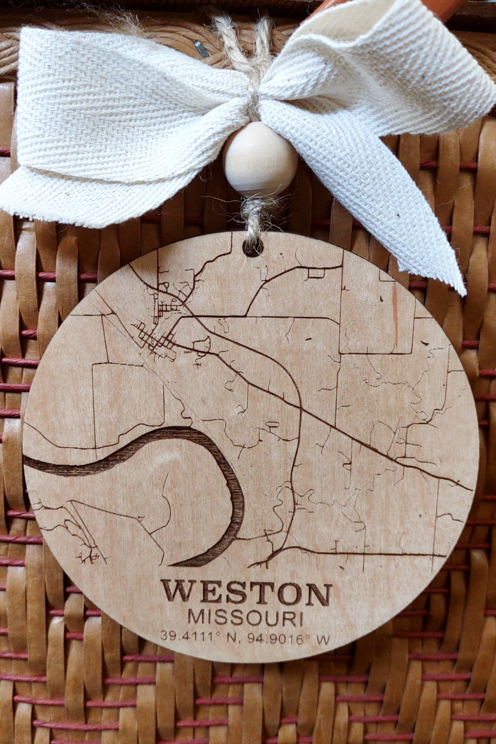 Weston, MO Map Ornament