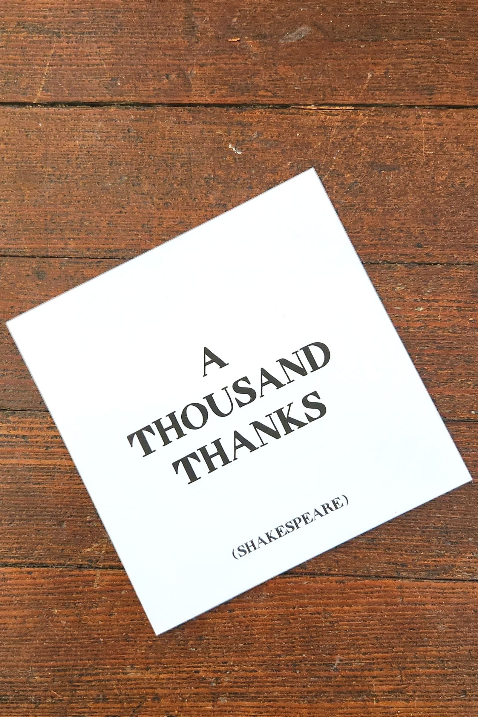 A Thousand Thanks Inspirational Card