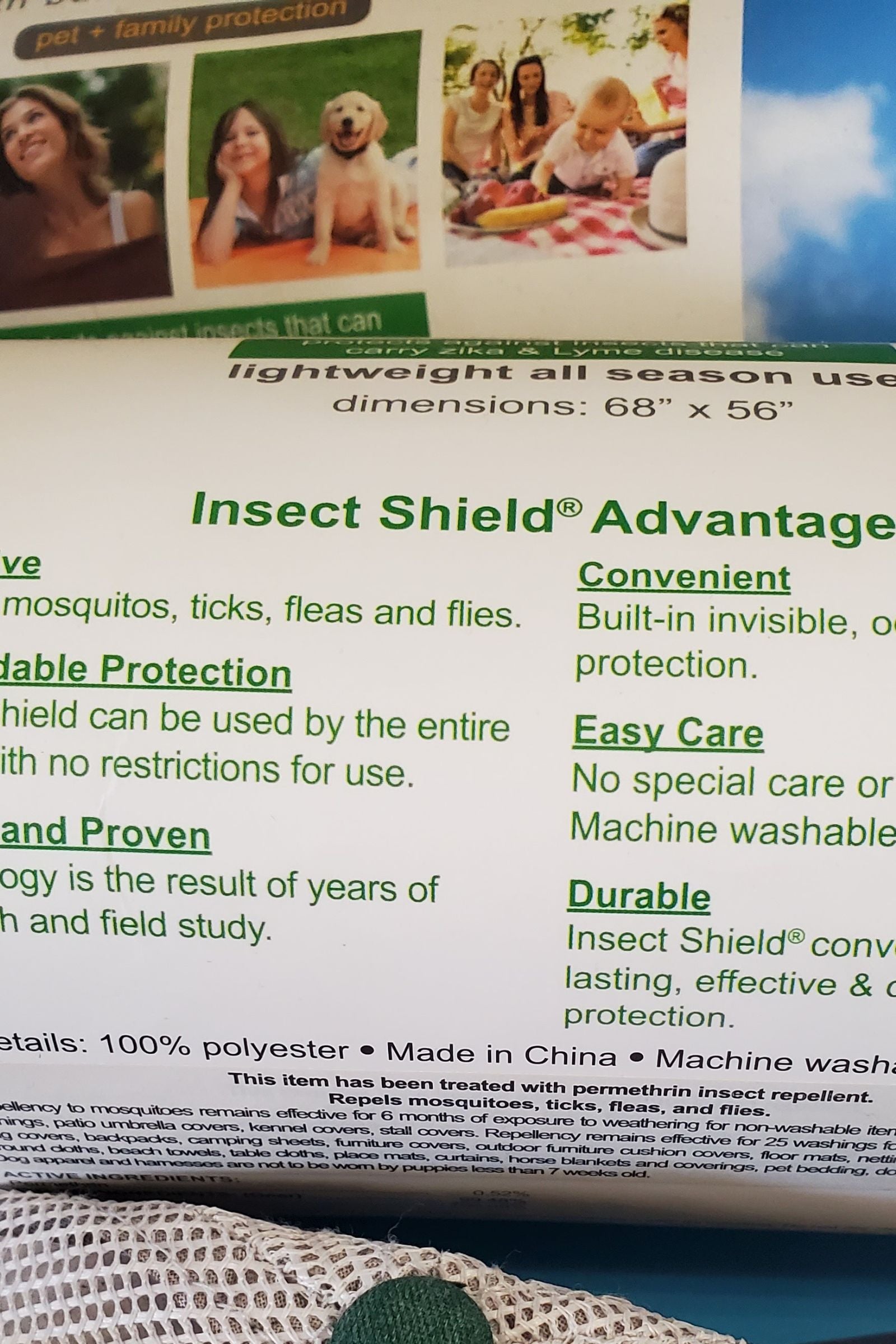 Insect Shield Red Protection Blanket