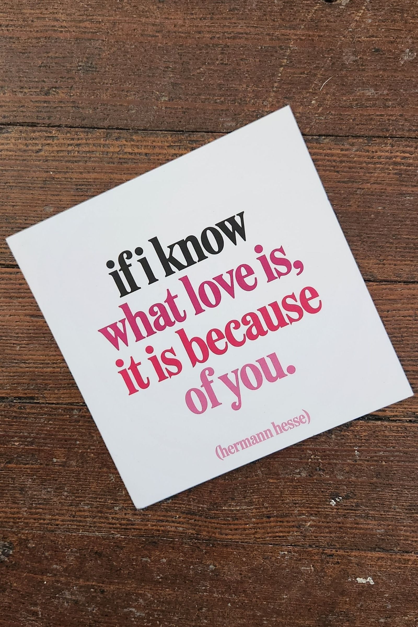 If I Know What Love Is Inspirational Card