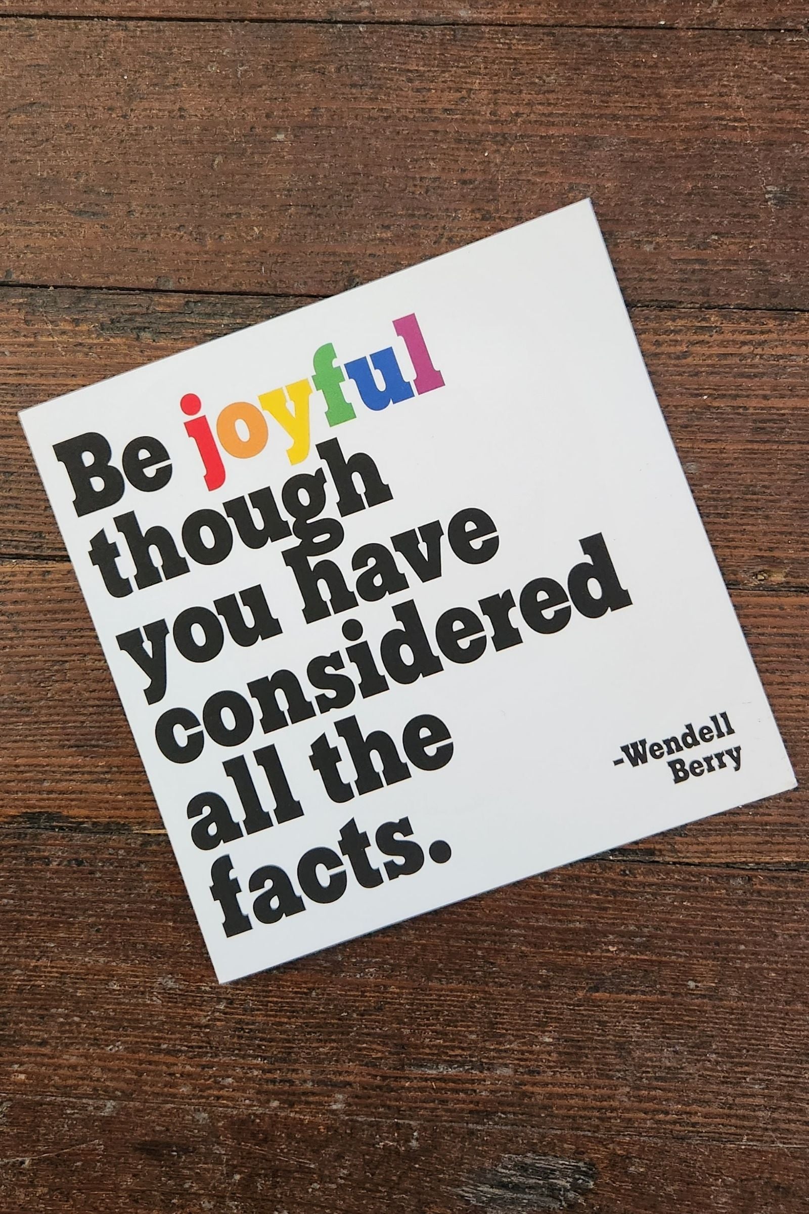 Be Joyful Inspirational Card