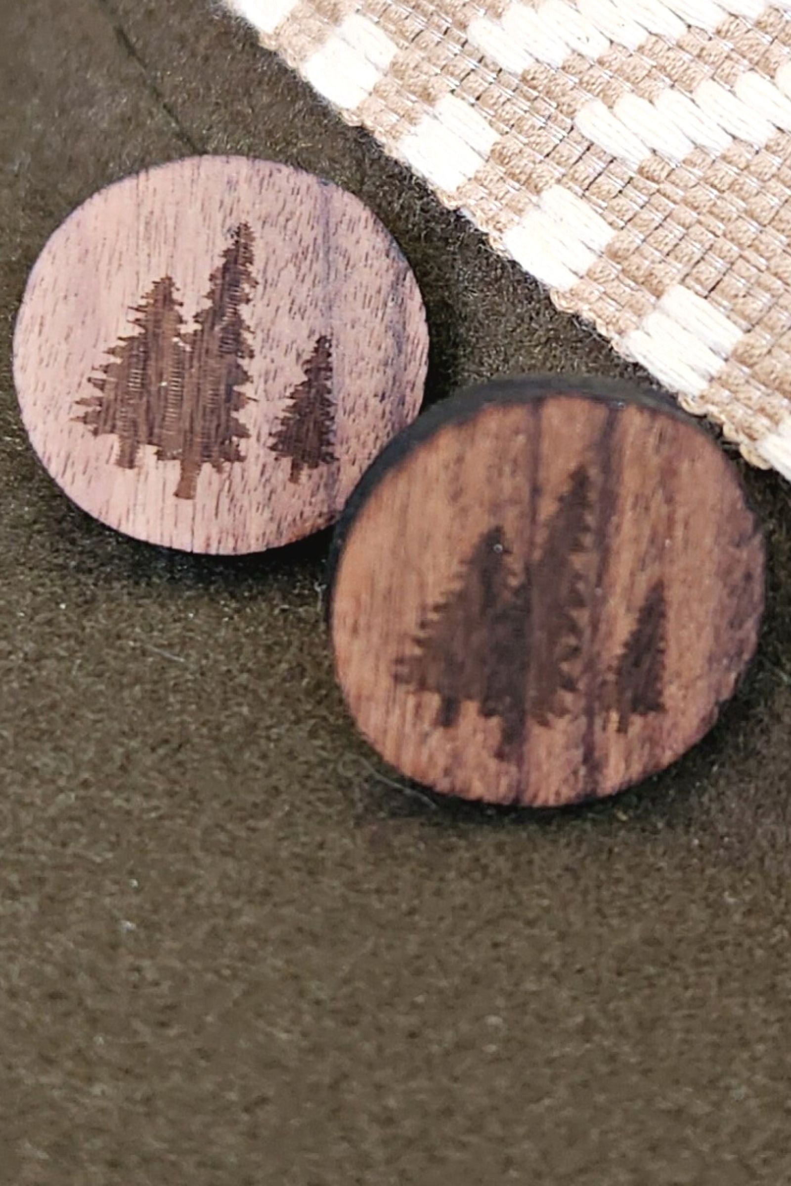Pine Grove Button Earrings