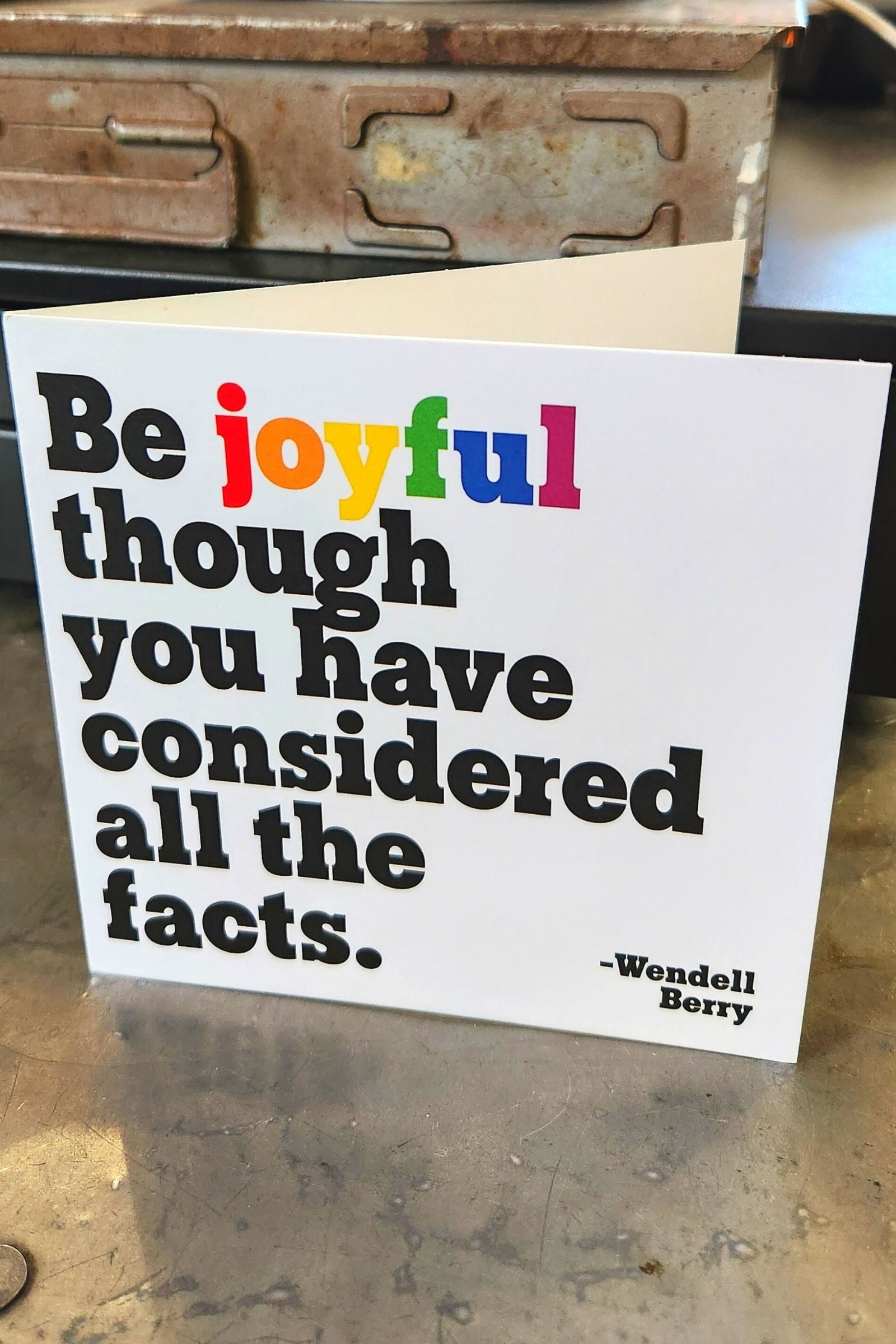 Be Joyful Inspirational Card