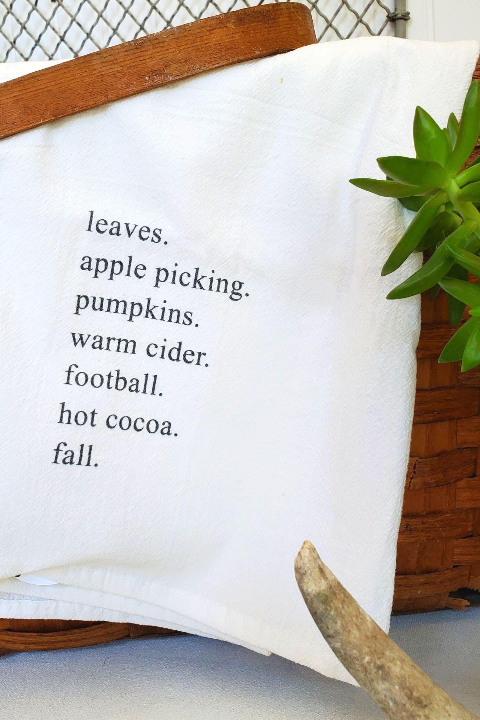 All Things Fall Flour Sack Tea Towel
