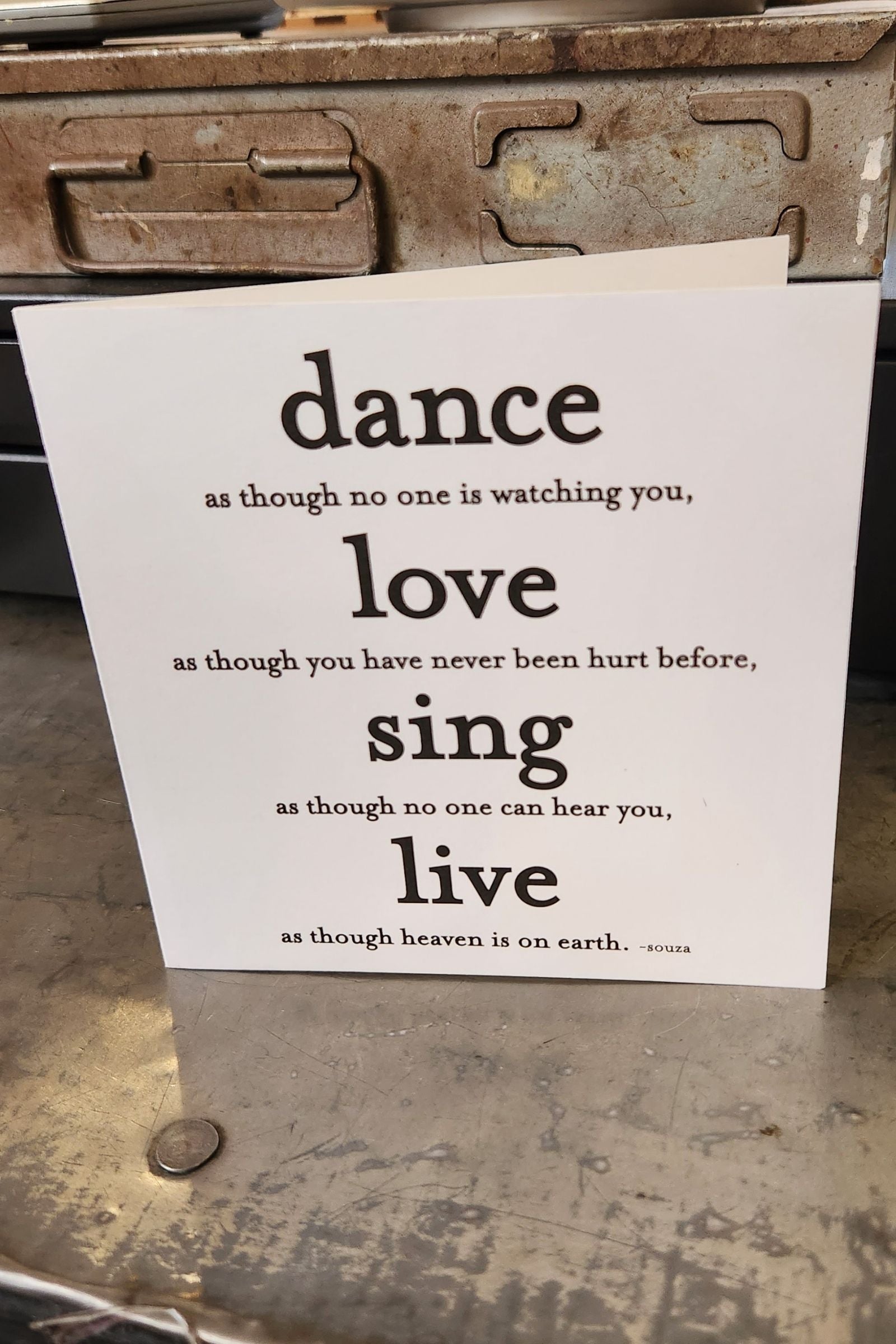 Dance Love Sing Live Inspirational Card