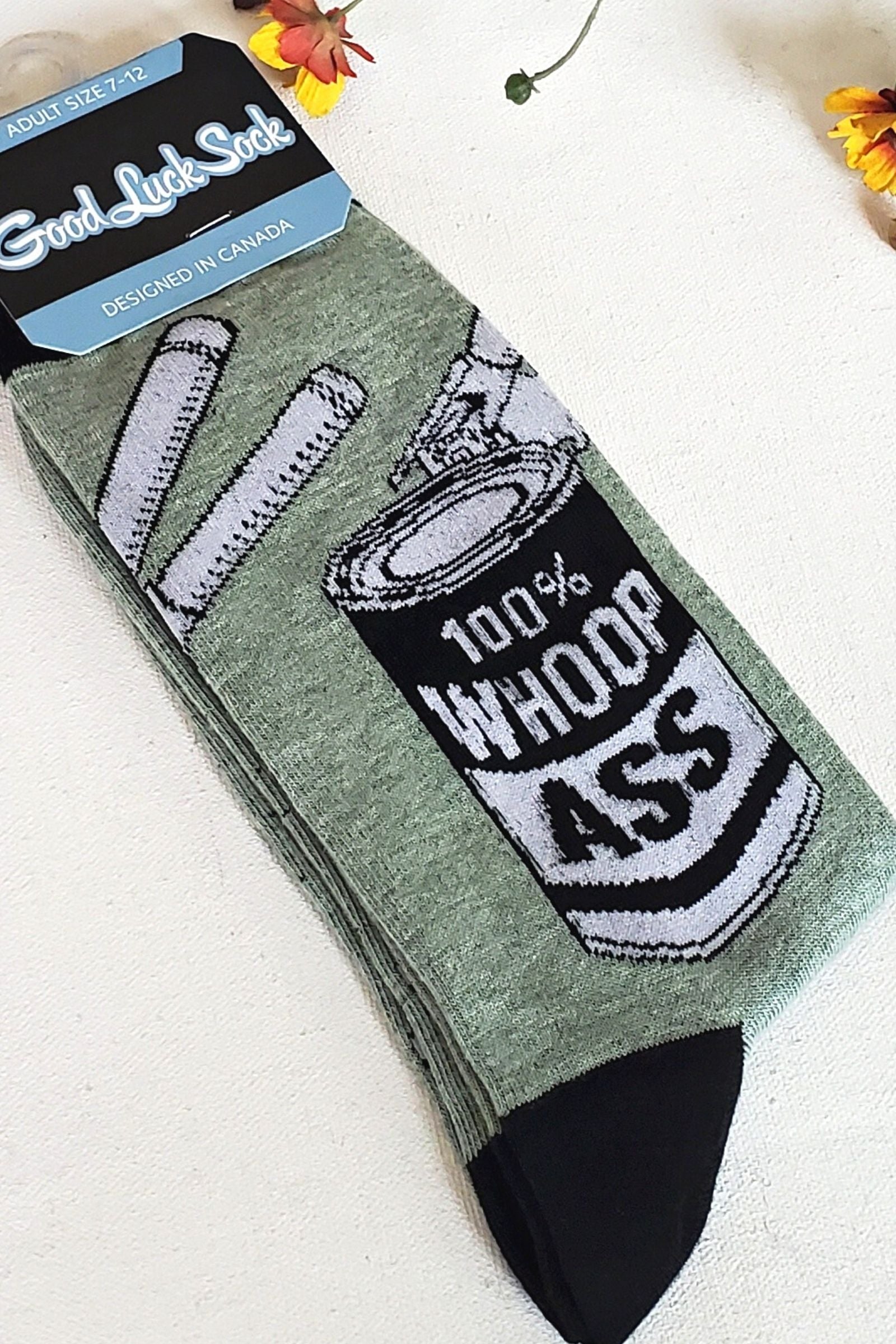 Can of Whoop Ass Men's Crew Socks