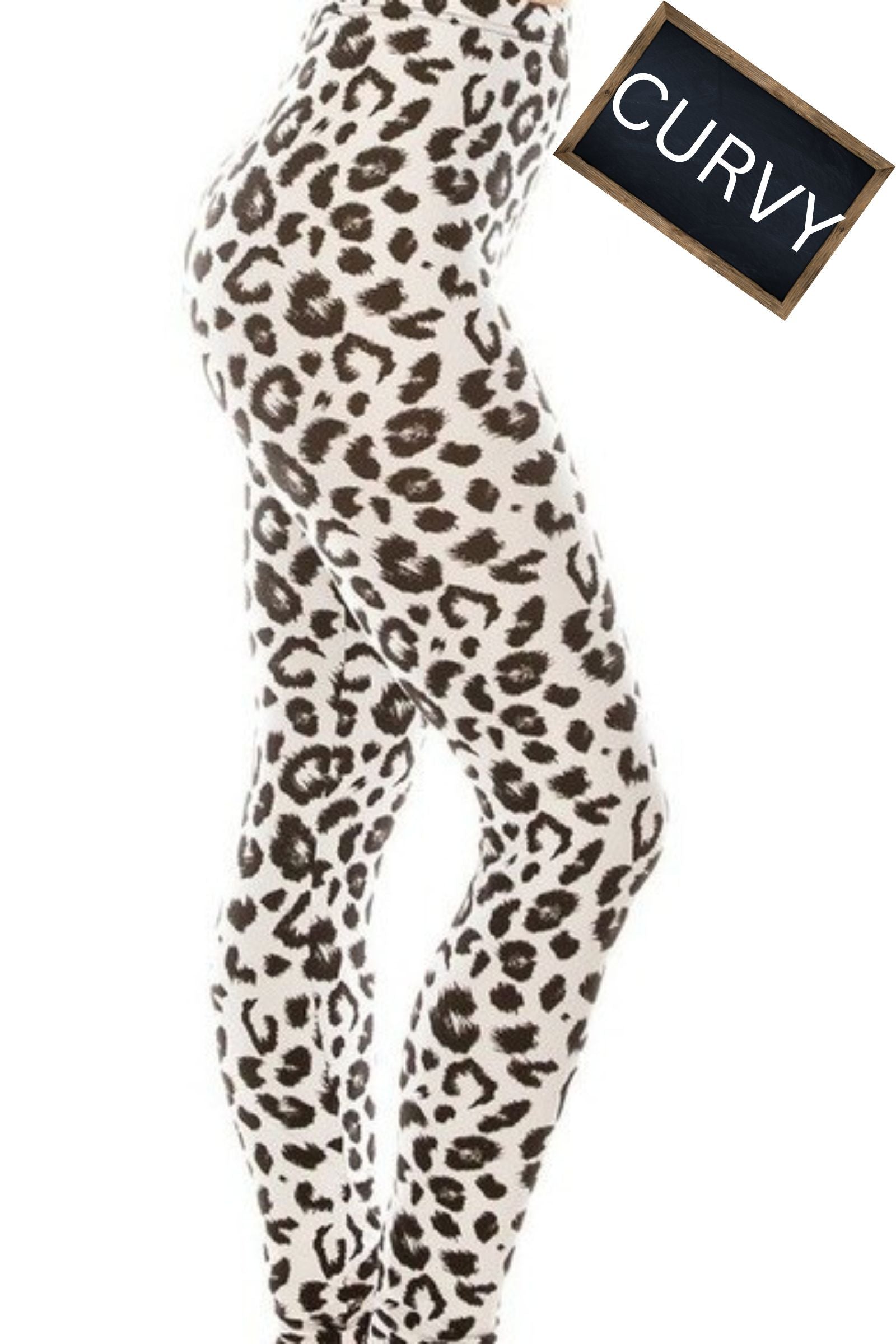 CURVY Snow Leopard Yoga Legging