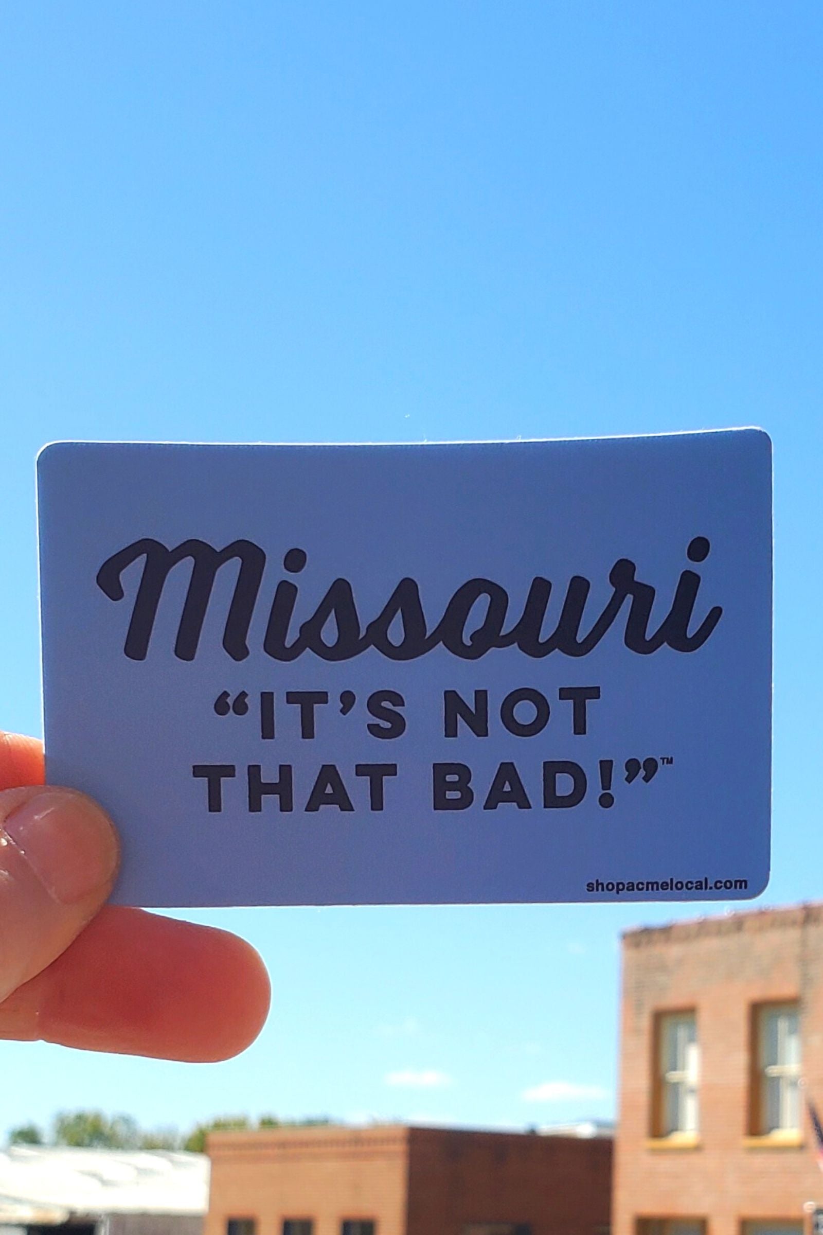 Missouri It’s Not That Bad Sticker - Light Blue + Navy