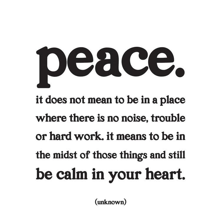Peace. Inspirational Card