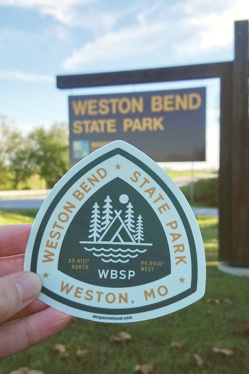 Weston Bend State Park Green Sticker